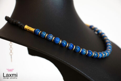 Ogrlica LAPIS ROYAL od lapis lazulija i lave 2