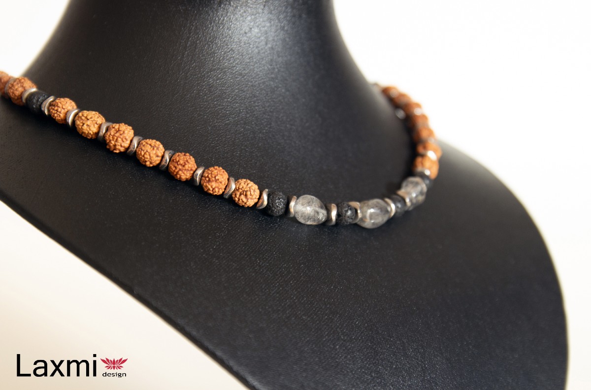 Ogrlica SHANTI – rudraksha i dimni kvarc 2 Ogrlica SHANTI – rudraksha i dimni kvarc - Slika 2
