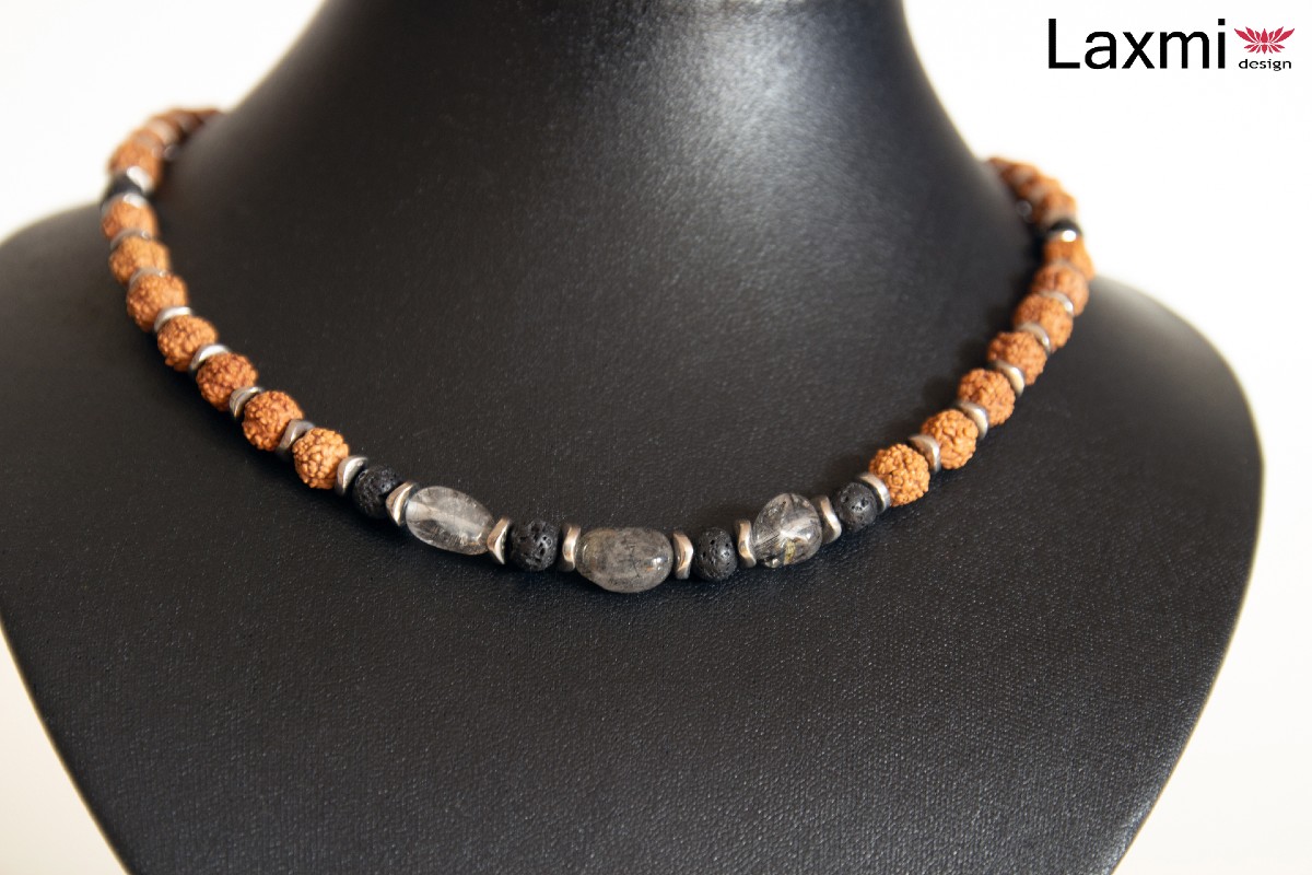 Ogrlica SHANTI – rudraksha i dimni kvarc 3 Ogrlica SHANTI – rudraksha i dimni kvarc - Slika 3