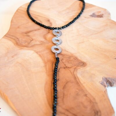 Ogrlica TRINITY od obsidijana